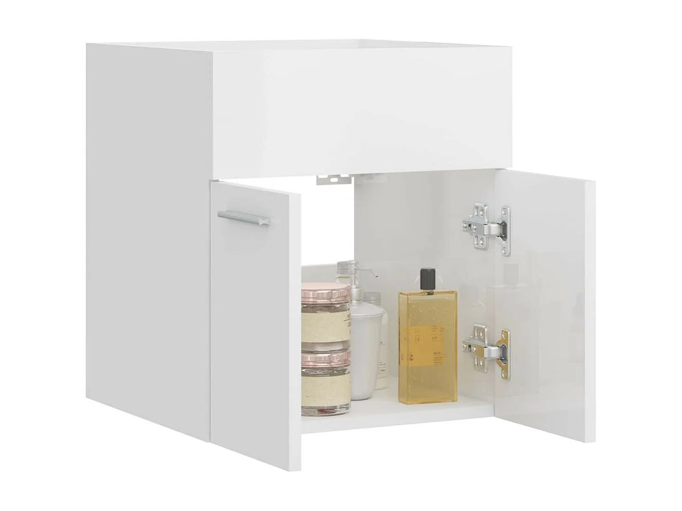 Armoire d'évier Blanc brillant 41x38,5x46