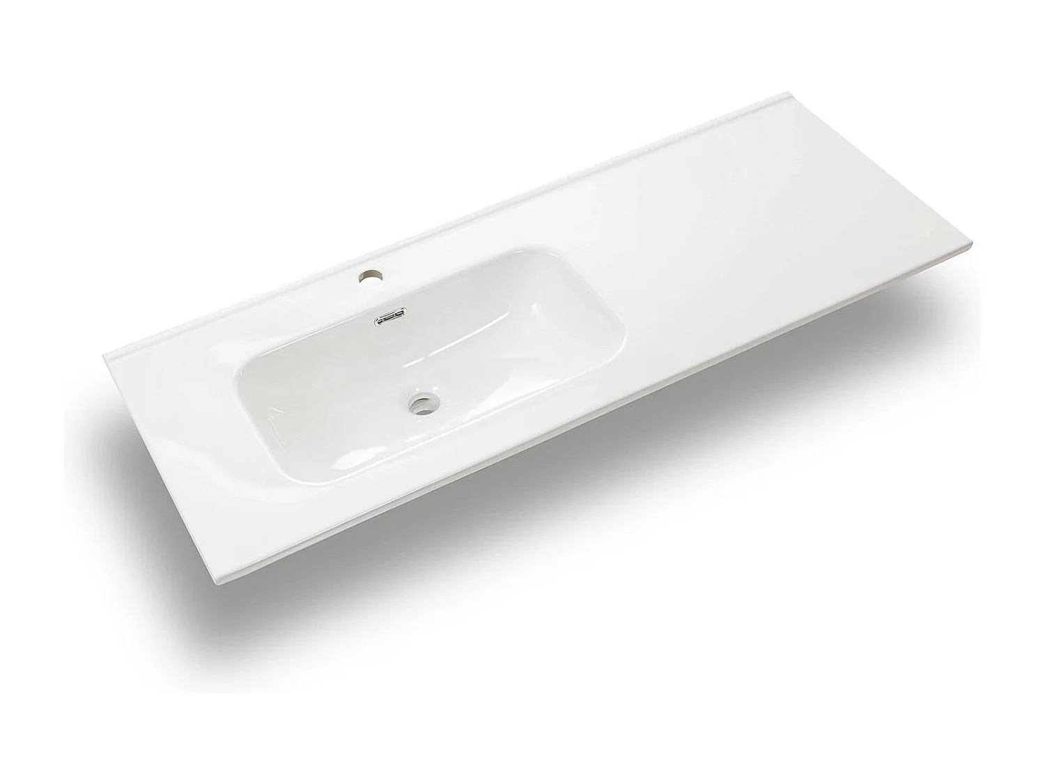 Ensemble meuble de salle de bain 2 tiroirs chêne clair et miroir à LED Mola L 120cm