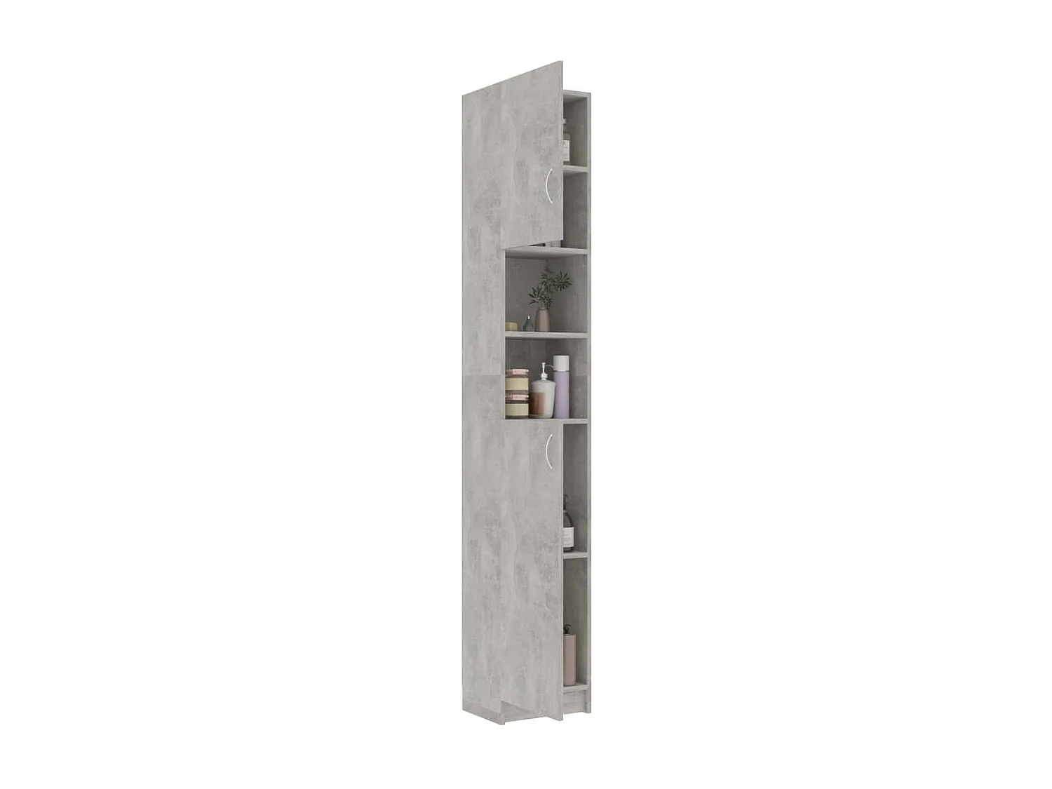 Armoire de salle de bain Gris béton 32x25,5x190