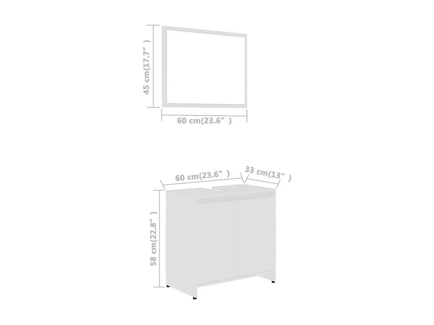 Ensemble de meubles de salle de bain Blanc 37