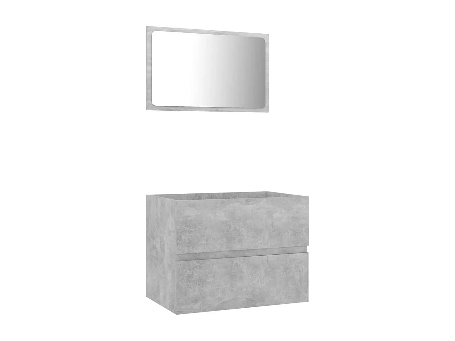 Ensemble de meubles de salle de bain 2 pcs Gris béton 5