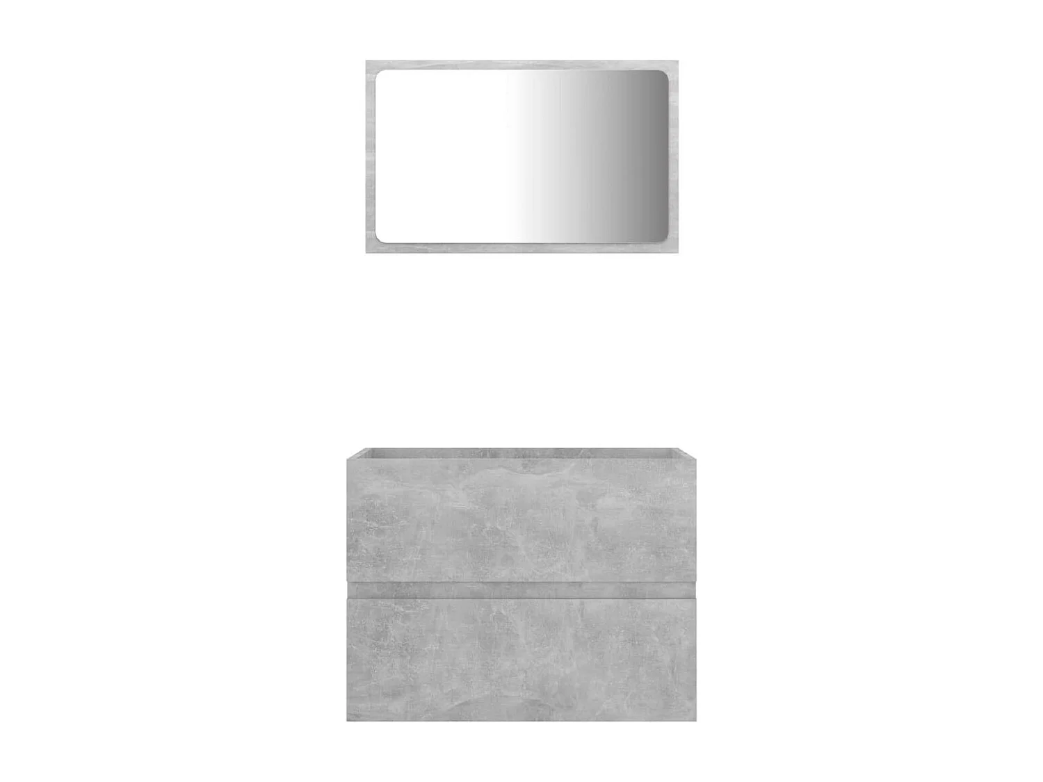 Ensemble de meubles de salle de bain 2 pcs Gris béton 5