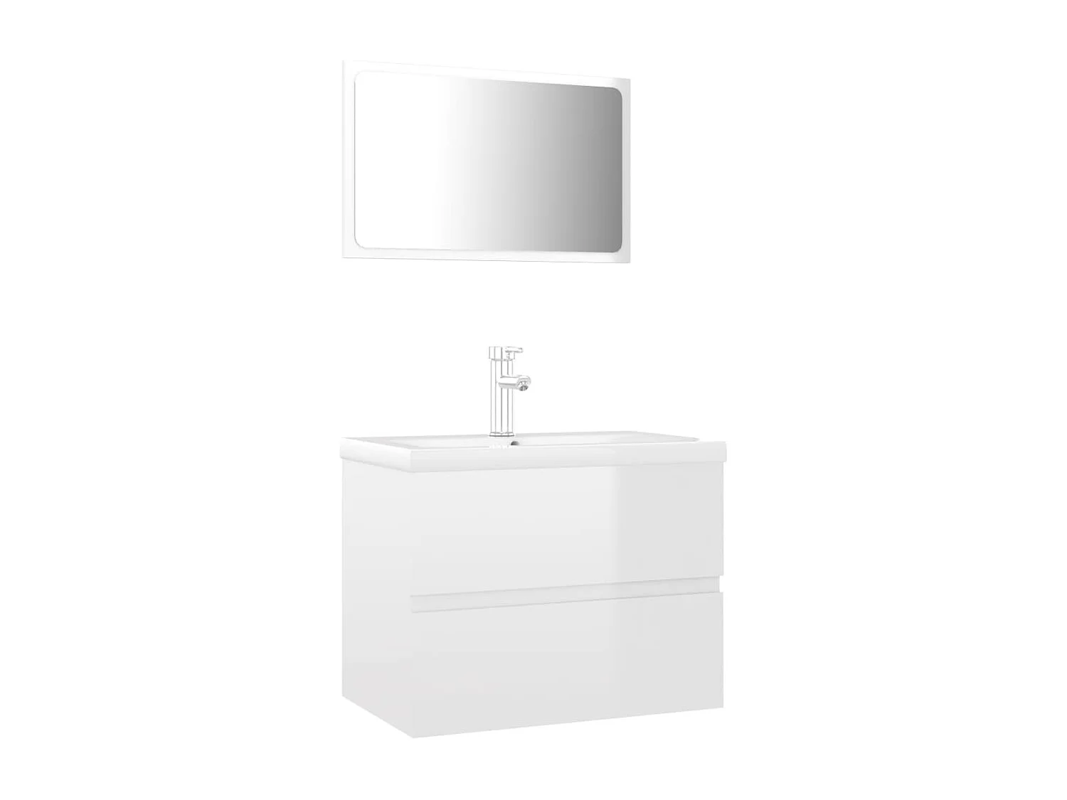 Ensemble de meubles de salle de bain Blanc brillant 71