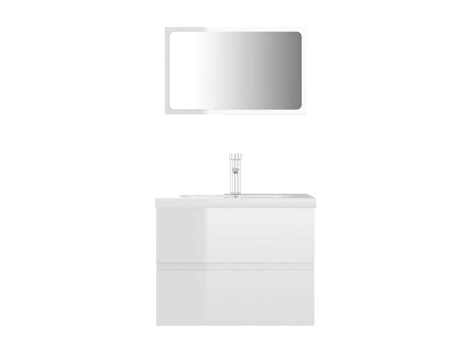 Ensemble de meubles de salle de bain Blanc brillant 71