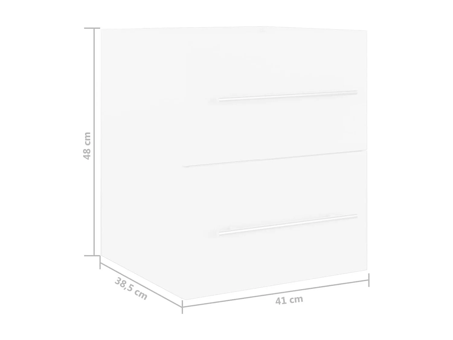 Armoire d'évier Blanc 41x38,5x48