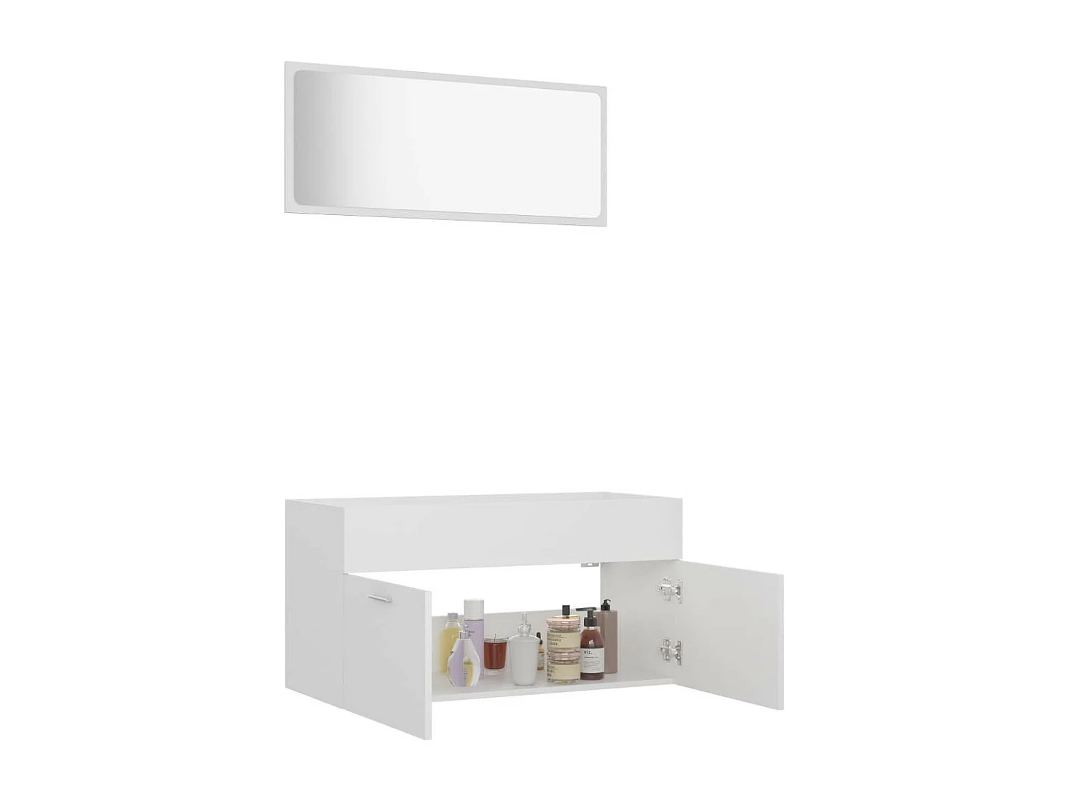 Ensemble de meubles de salle de bain 2 pcs Blanc 12