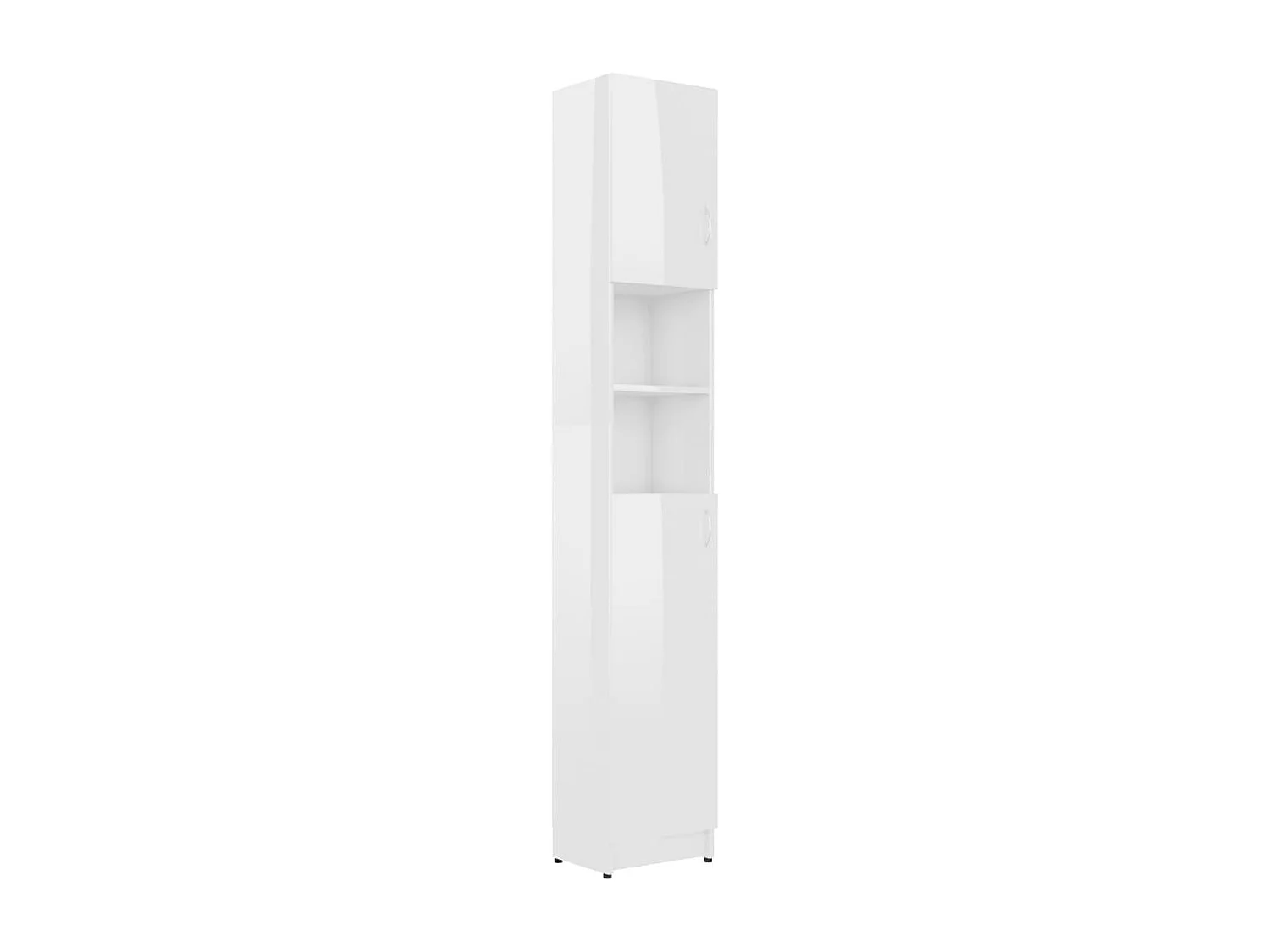 Armoire de salle de bain Blanc brillant 32x25,5x190