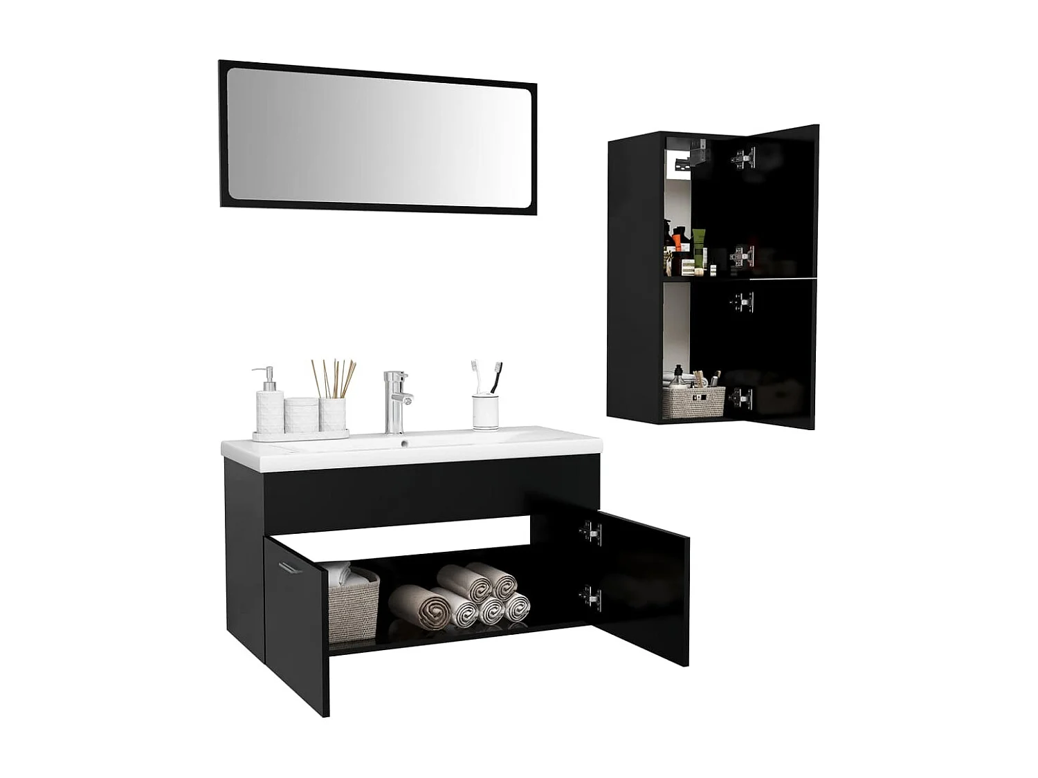 Ensemble de meubles de salle de bain Noir