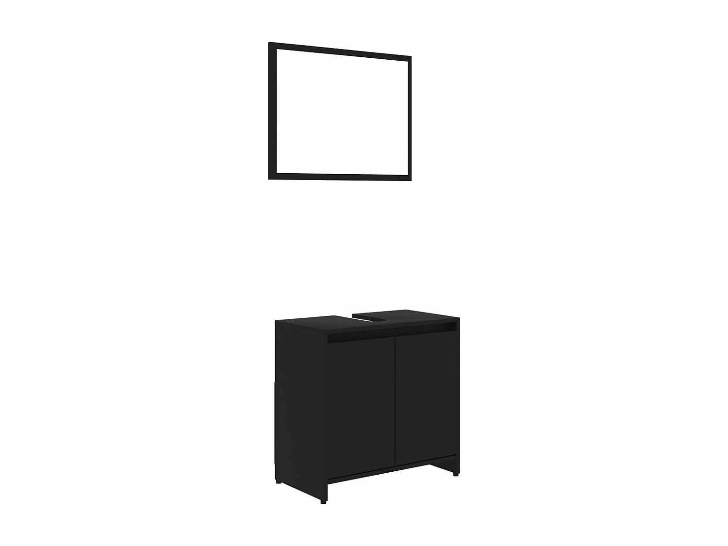 Ensemble de meubles de salle de bain 3 pcs Noir 6