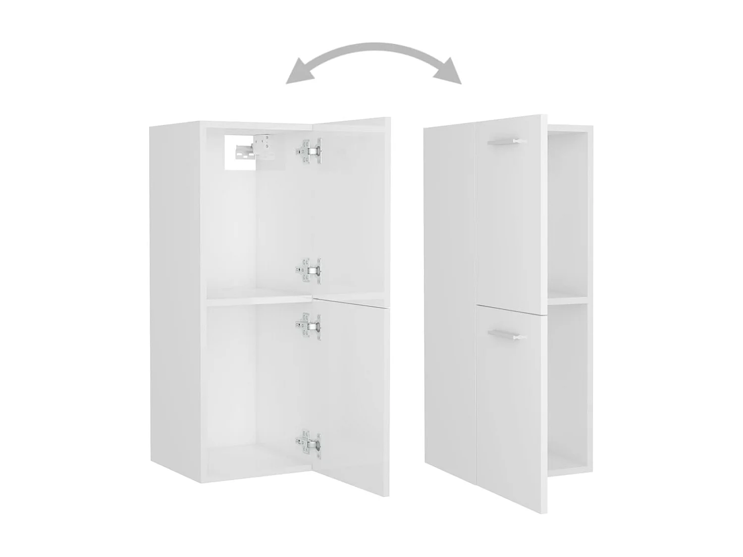 Ensemble de meubles de salle de bain Blanc brillant 12