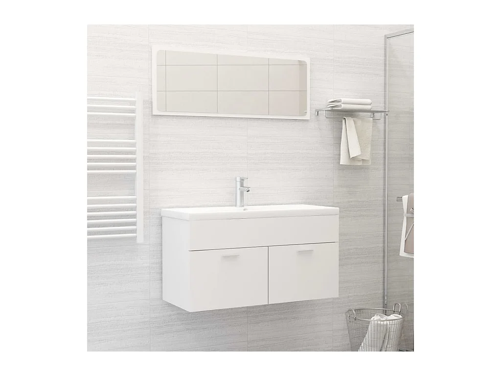 Ensemble de meubles de salle de bain Blanc 28
