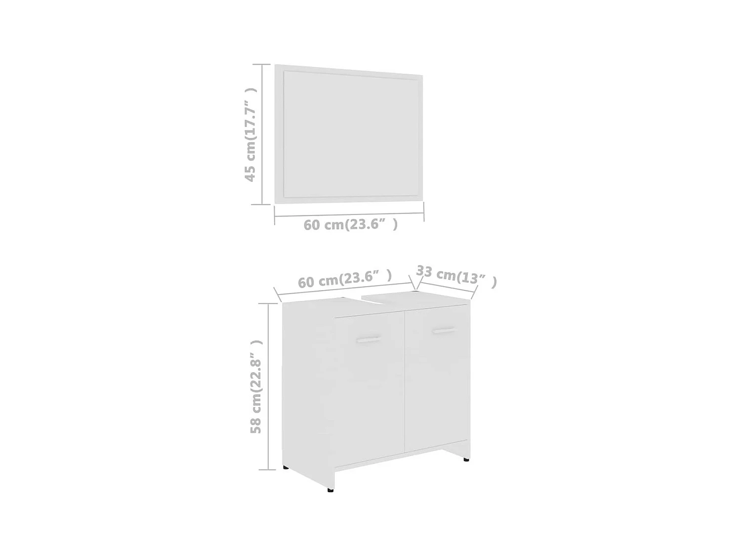Ensemble de meubles de salle de bain Blanc 36