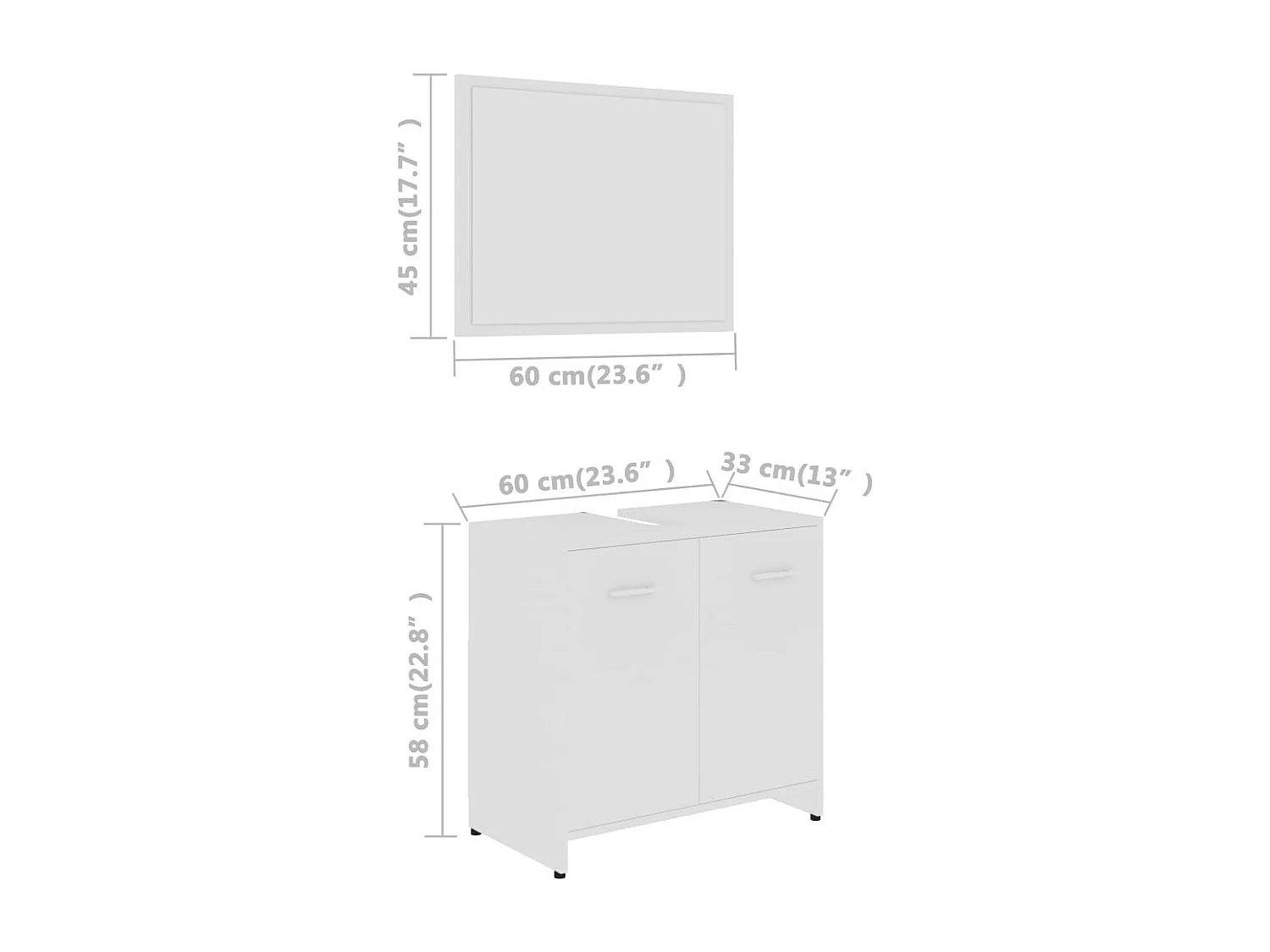 Ensemble de meubles de salle de bain Blanc 36