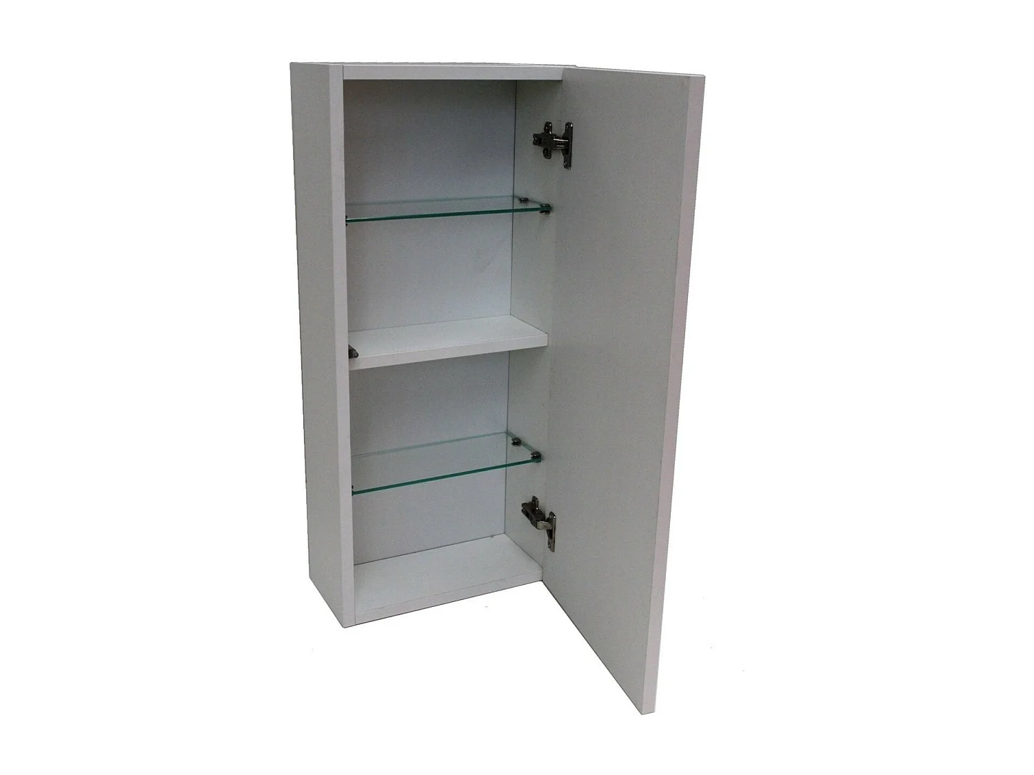 Ensemble meuble de salle de bain 1 étagère 1 armoire bois foncé et miroir lumineux Teph L 70cm