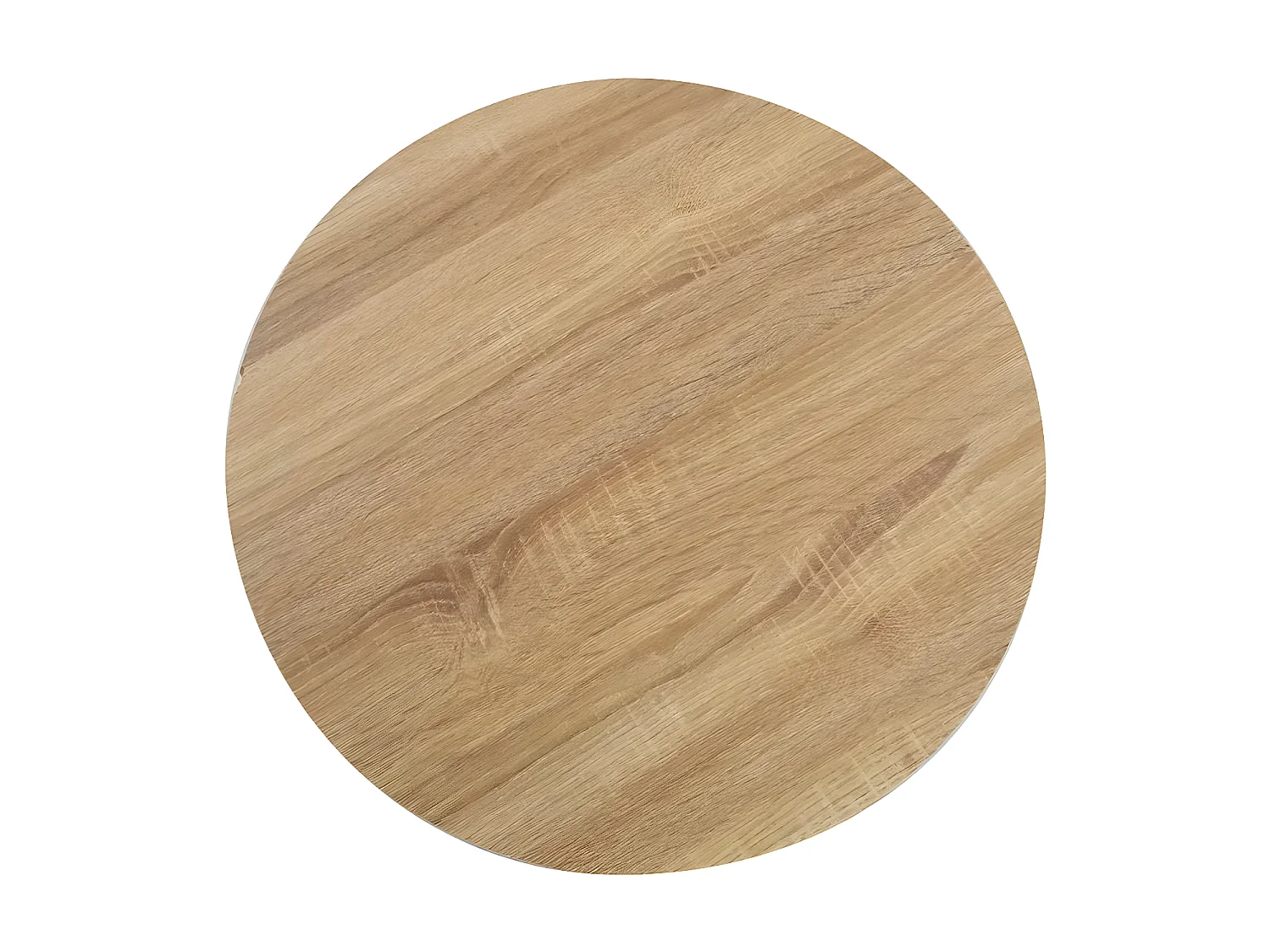 Table de bar ronde bois clair et pieds métal noir Beth D 80cm