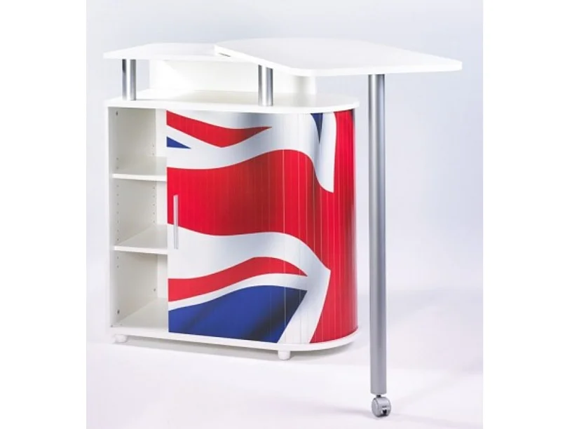 Keukentrolley met wit draaitafeldecor Engelse vlag Nantes