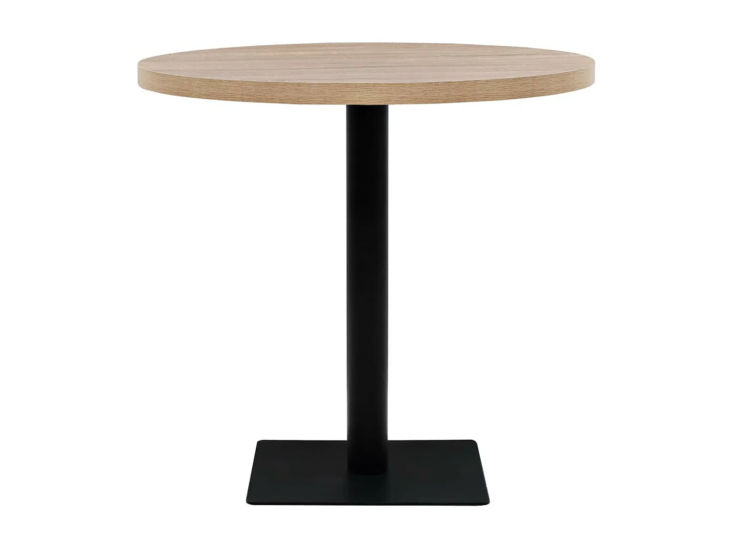 Table de bistrot chêne naturel Koly 80