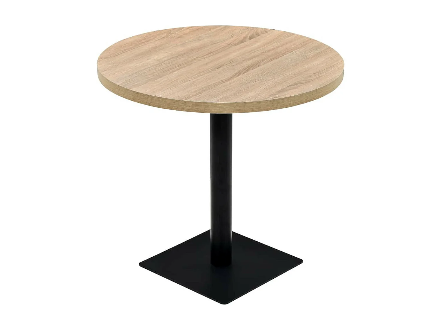 Table de bistrot chêne naturel Koly 80