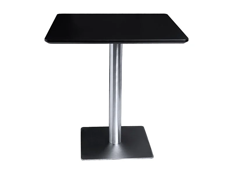 Table haute de bar carrée bois noir L70xP70xH75 Bary