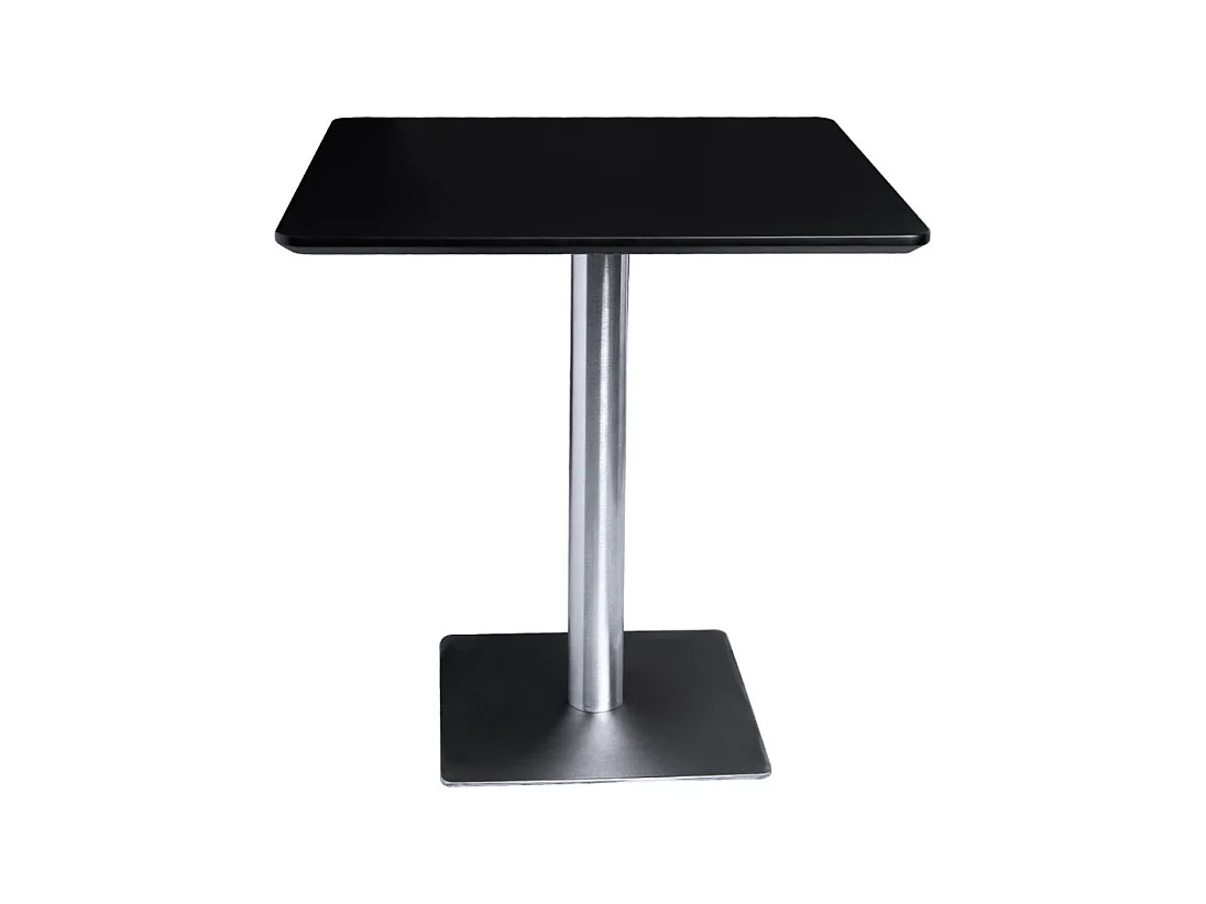 Table haute de bar carrée bois noir L70xP70xH75 Bary