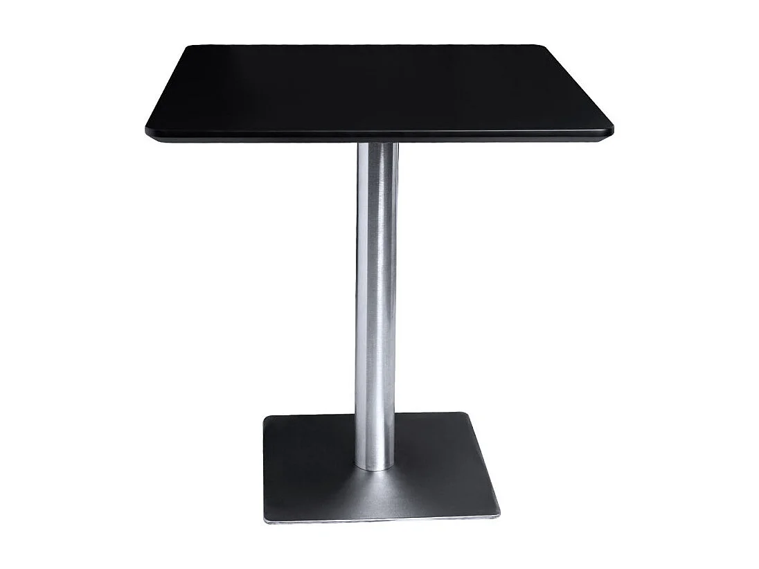 Table haute de bar carrée bois noir L70xP70xH75 Bary