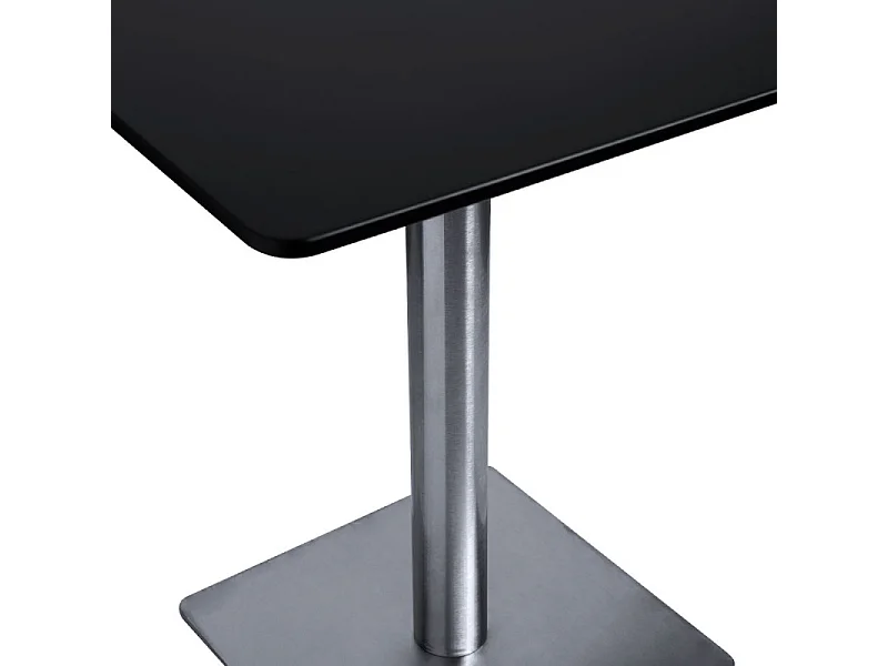 Table haute de bar carrée bois noir L70xP70xH75 Bary