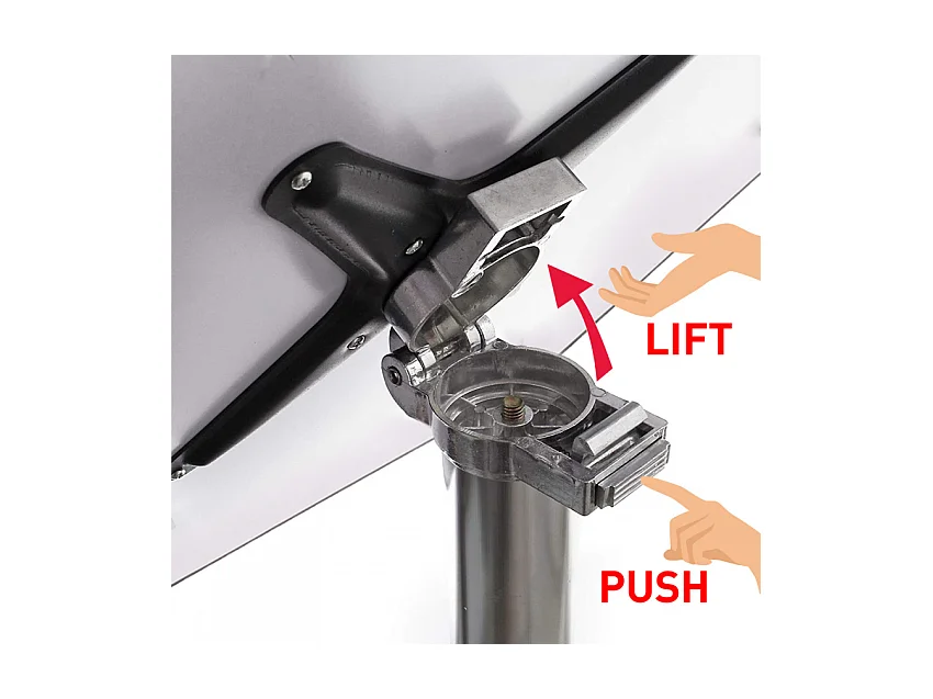 Table carrée pliante en aluminium pour bar et restaurant 70cm