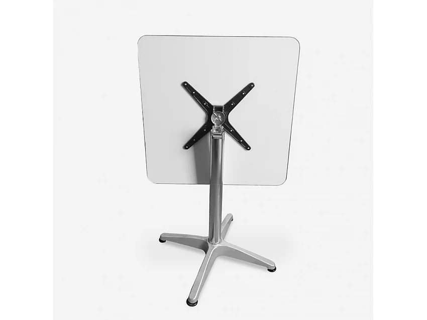 Table carrée pliante en aluminium pour bar et restaurant 70cm