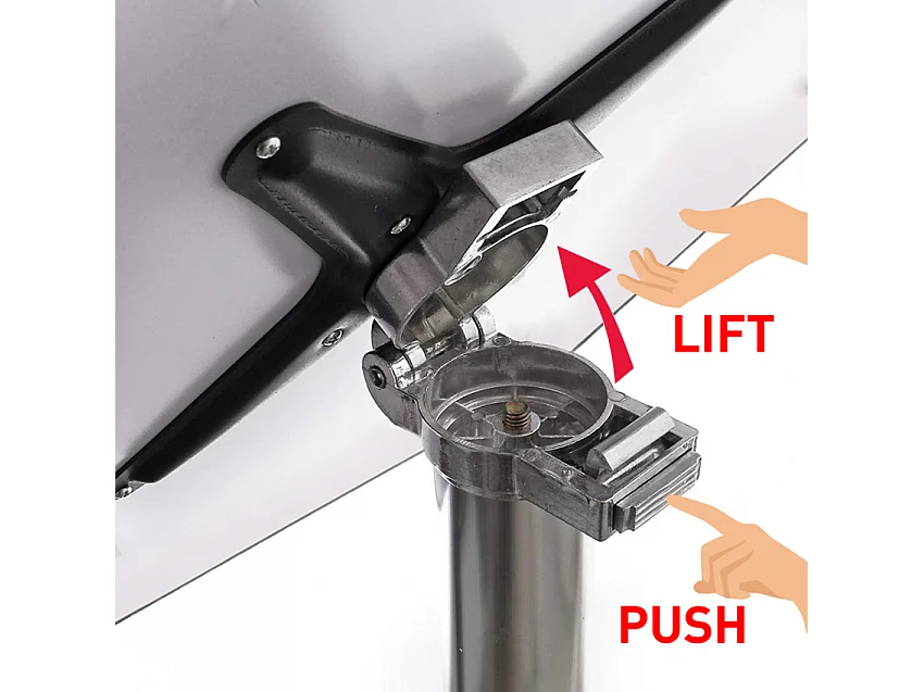 Table carrée pliante en aluminium pour bar et restaurant 70cm