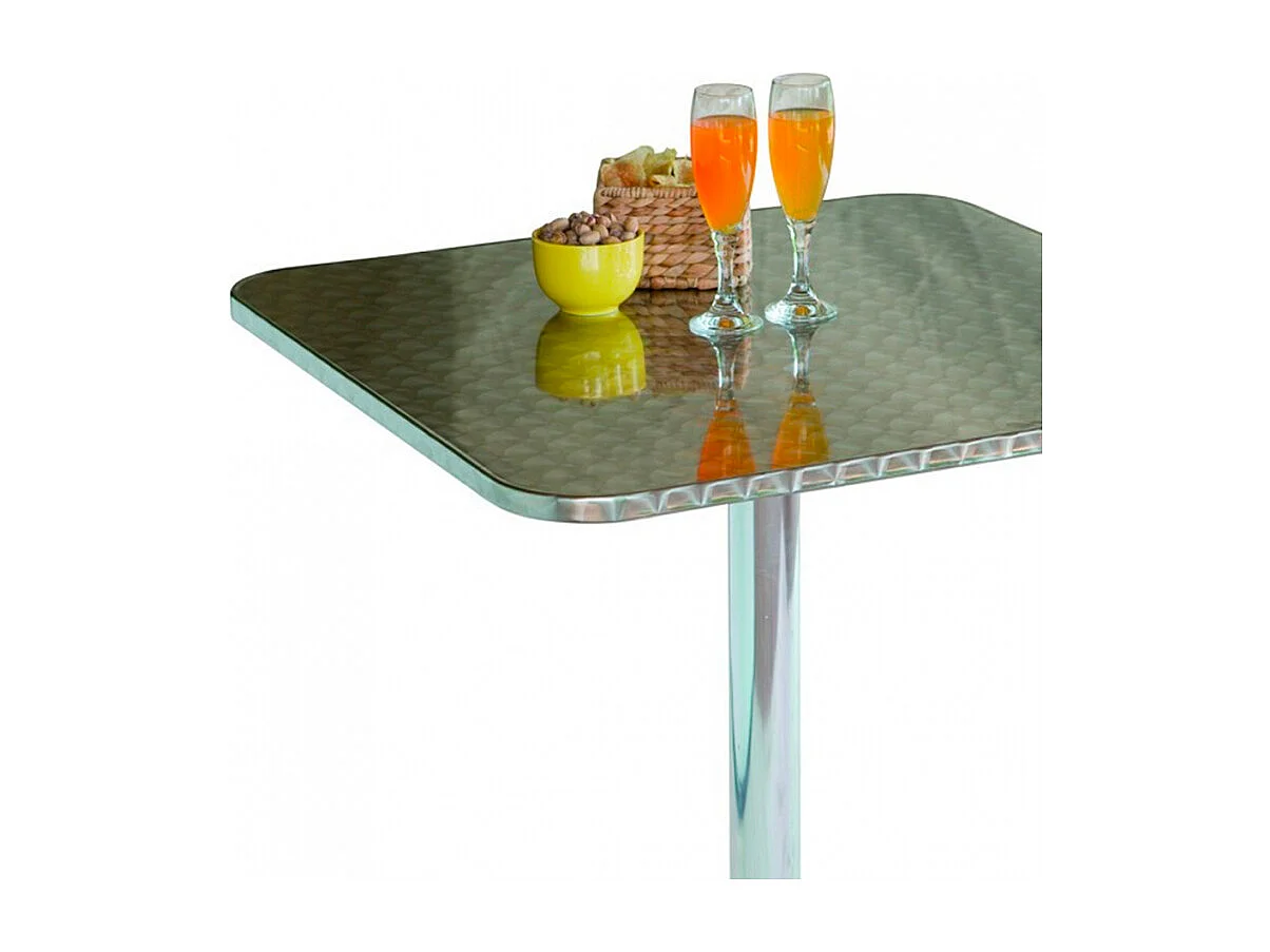 Table carrée pliante en aluminium pour bar et restaurant 70cm