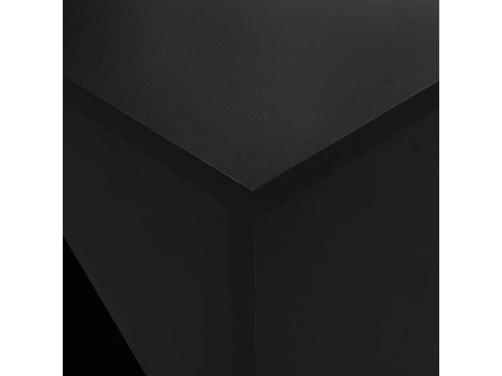 Table de bar avec armoire de rangement bois noir Klarys