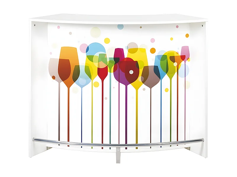 Barbalie met 2 witte deuren en Snack glasprint 134 cm