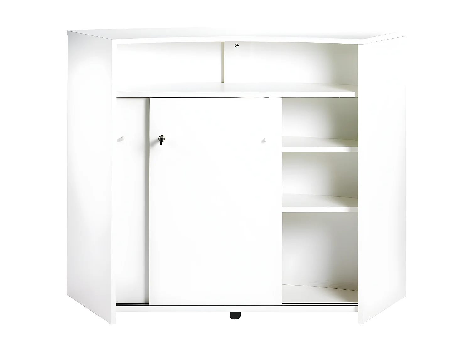 Comptoir de bar 2 portes blanc Snack 134cm