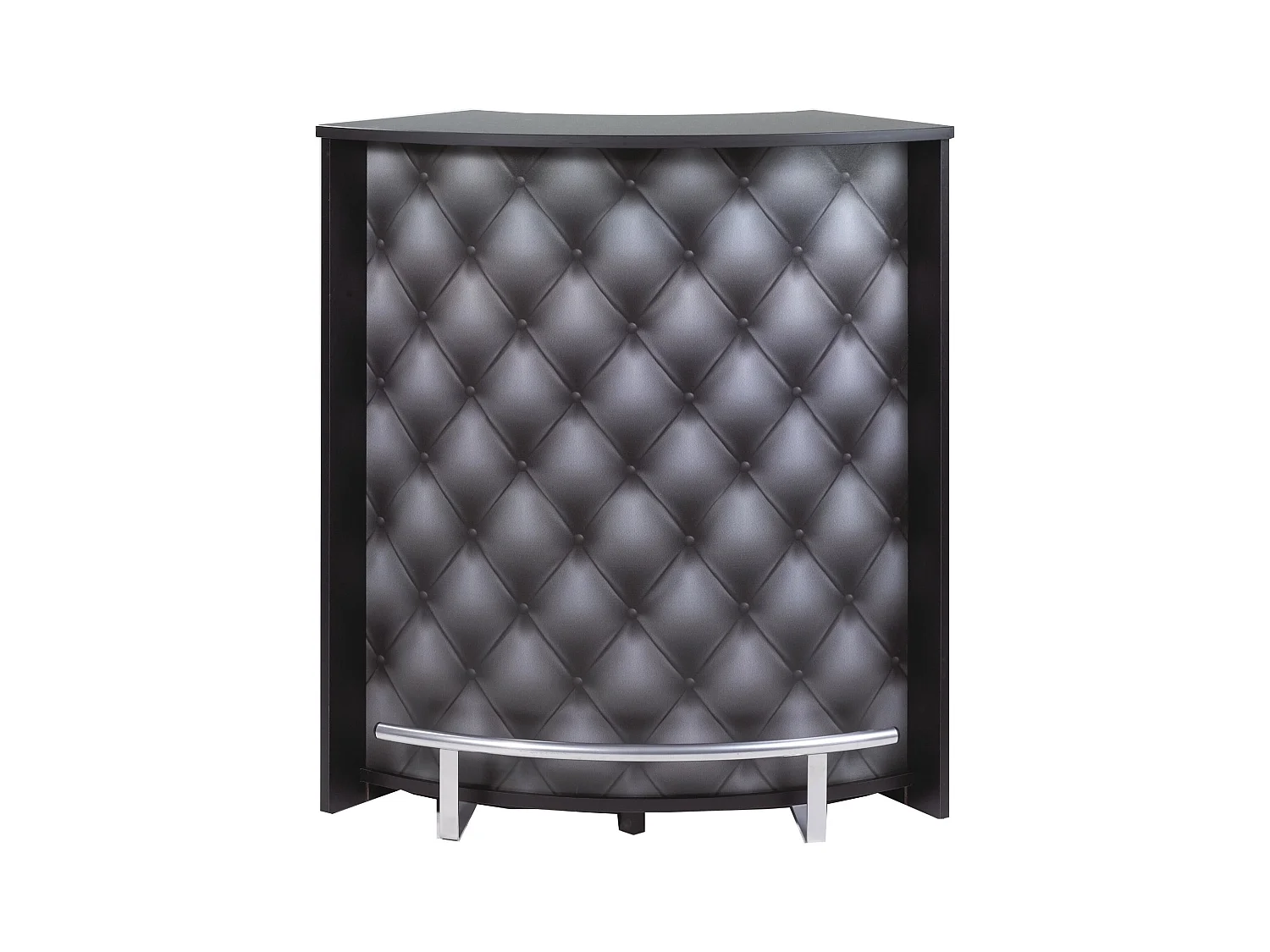 Comptoir de bar noir et imprimé capiton noir Snack 96cm
