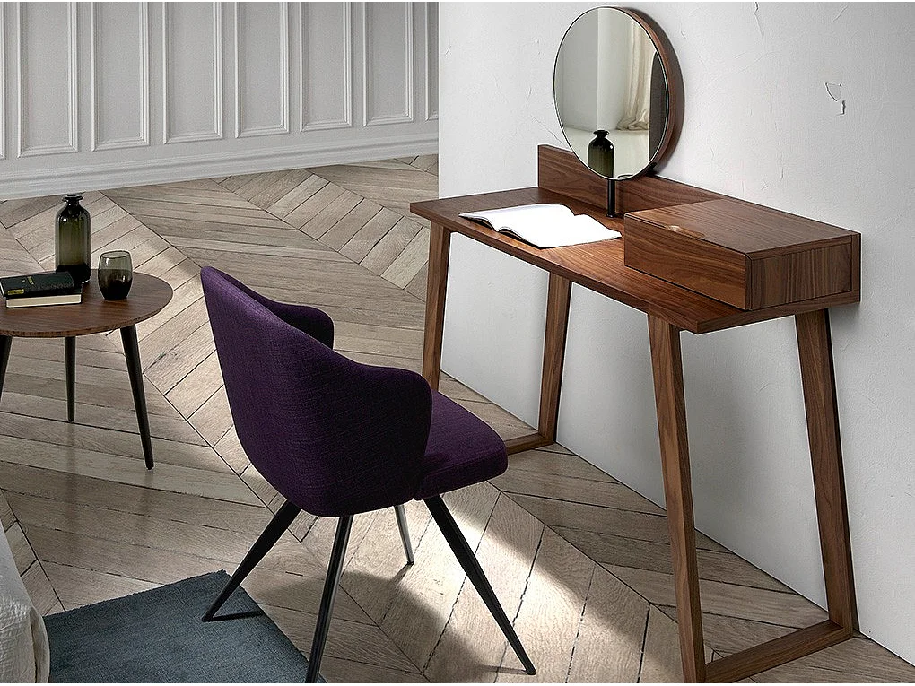 Coiffeuse bois plaqué noyer Maubry