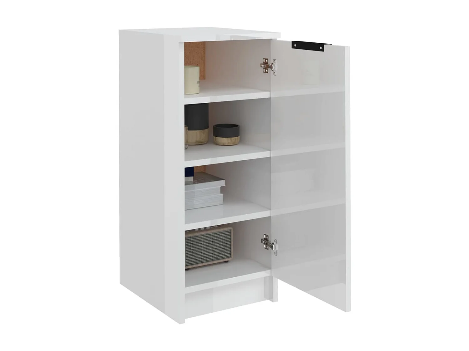 Armoire à chaussure Blanc brillant 30x35x70 Bois d'ingénierie