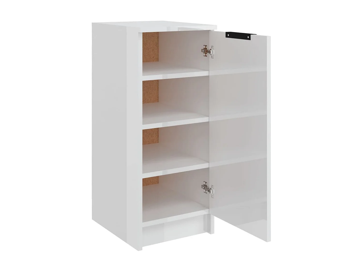 Armoire à chaussure Blanc brillant 30x35x70 Bois d'ingénierie