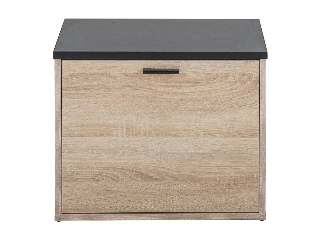 Meuble chaussure 1 abattant chêne naturel 9 paires Lohan