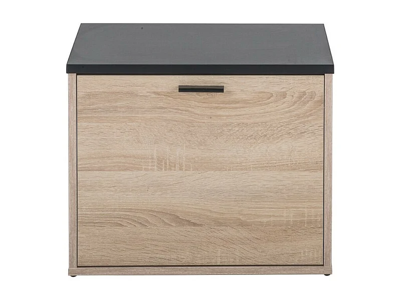 Meuble chaussure 1 abattant chêne naturel 9 paires Lohan