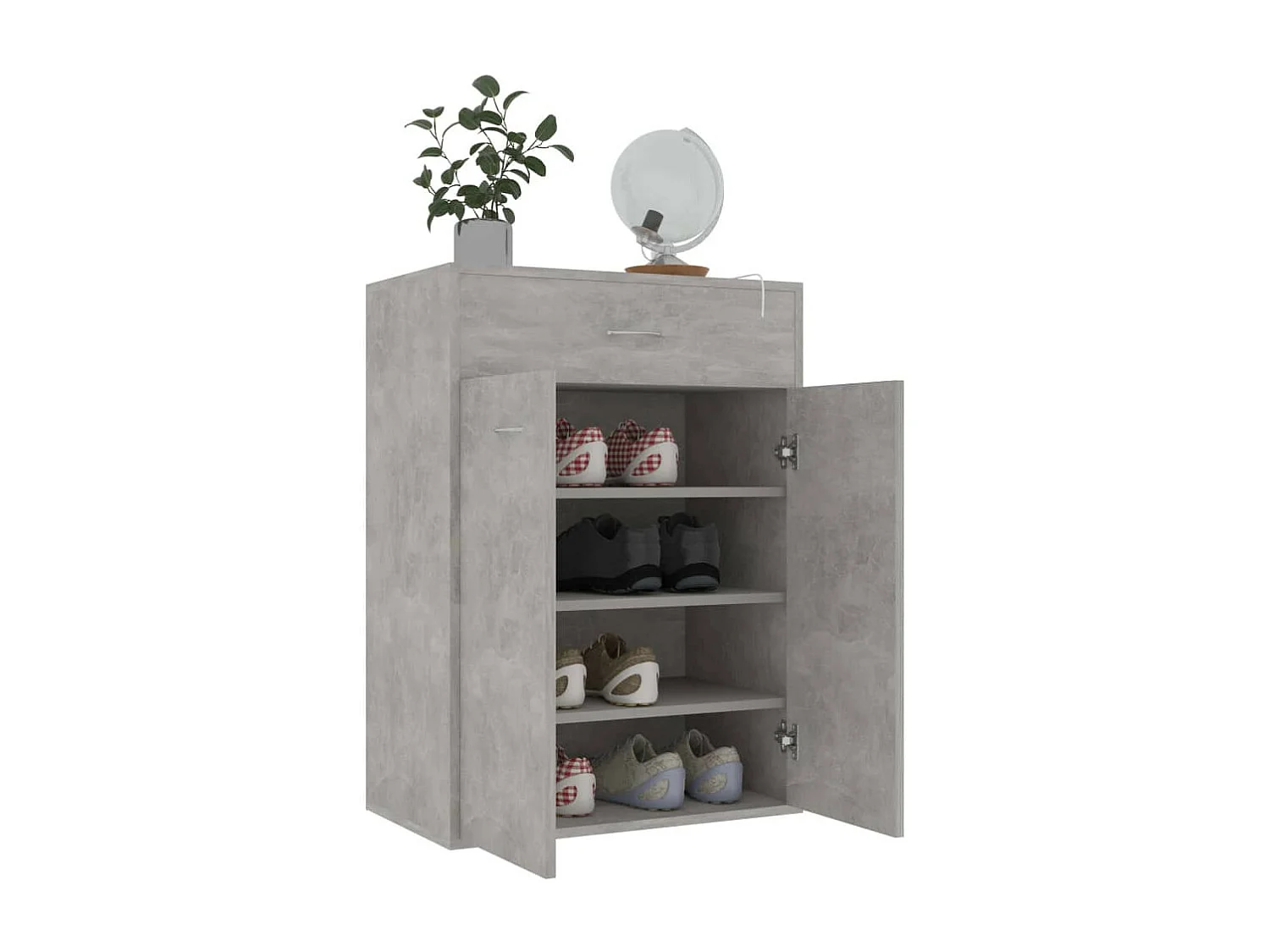 Armoire à chaussures Gris béton 60x35x84