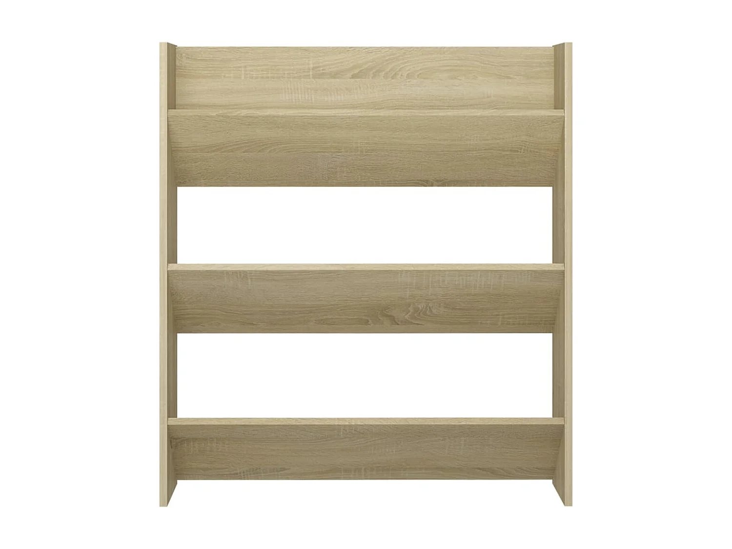 Armoire à chaussures murale en bois kalipé L 80 x H 90 - Format pratique-Couleur Chêne clair