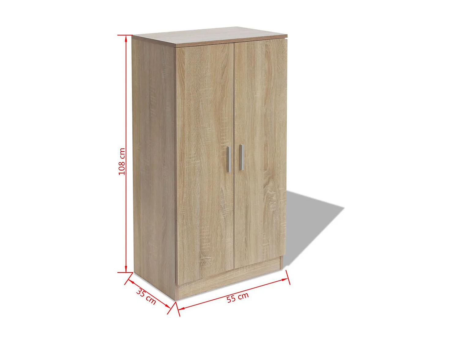 Meuble à chaussures 7 étagères chêne