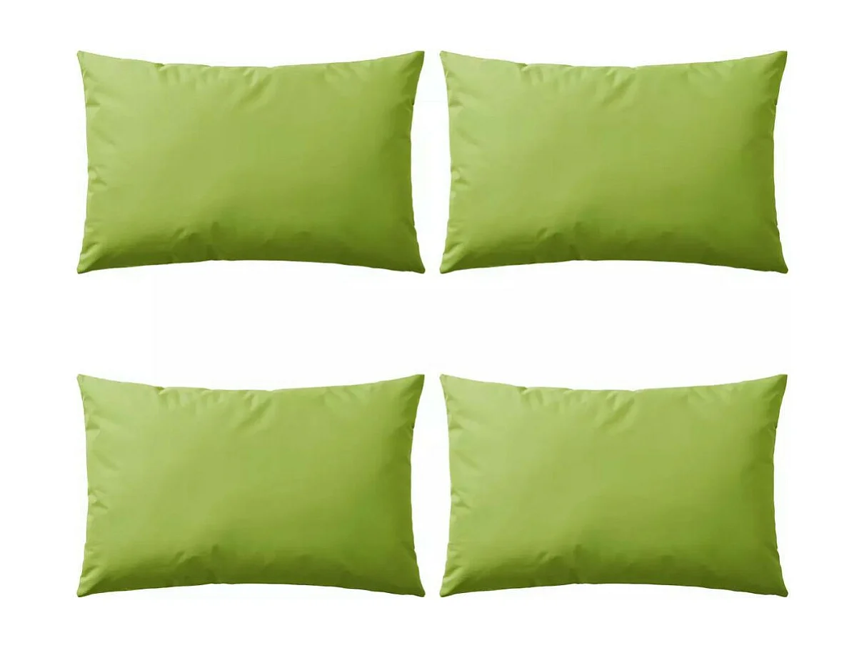 Oreiller d'extérieur 4 pcs 60x40 Vert pomme