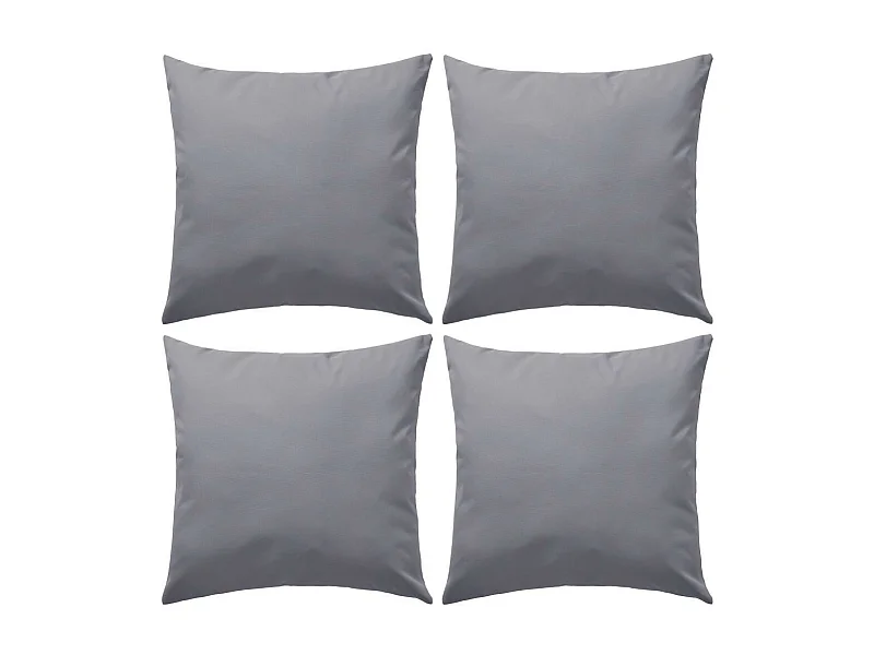Oreiller d'extérieur 4 pièces 45x45 Gris