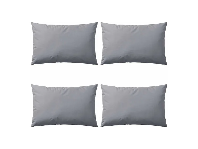 Oreiller d'extérieur 4 pièces 60x40 Gris