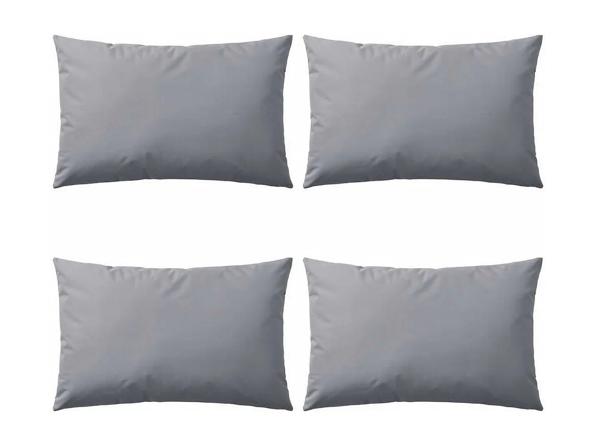 Oreiller d'extérieur 4 pièces 60x40 Gris