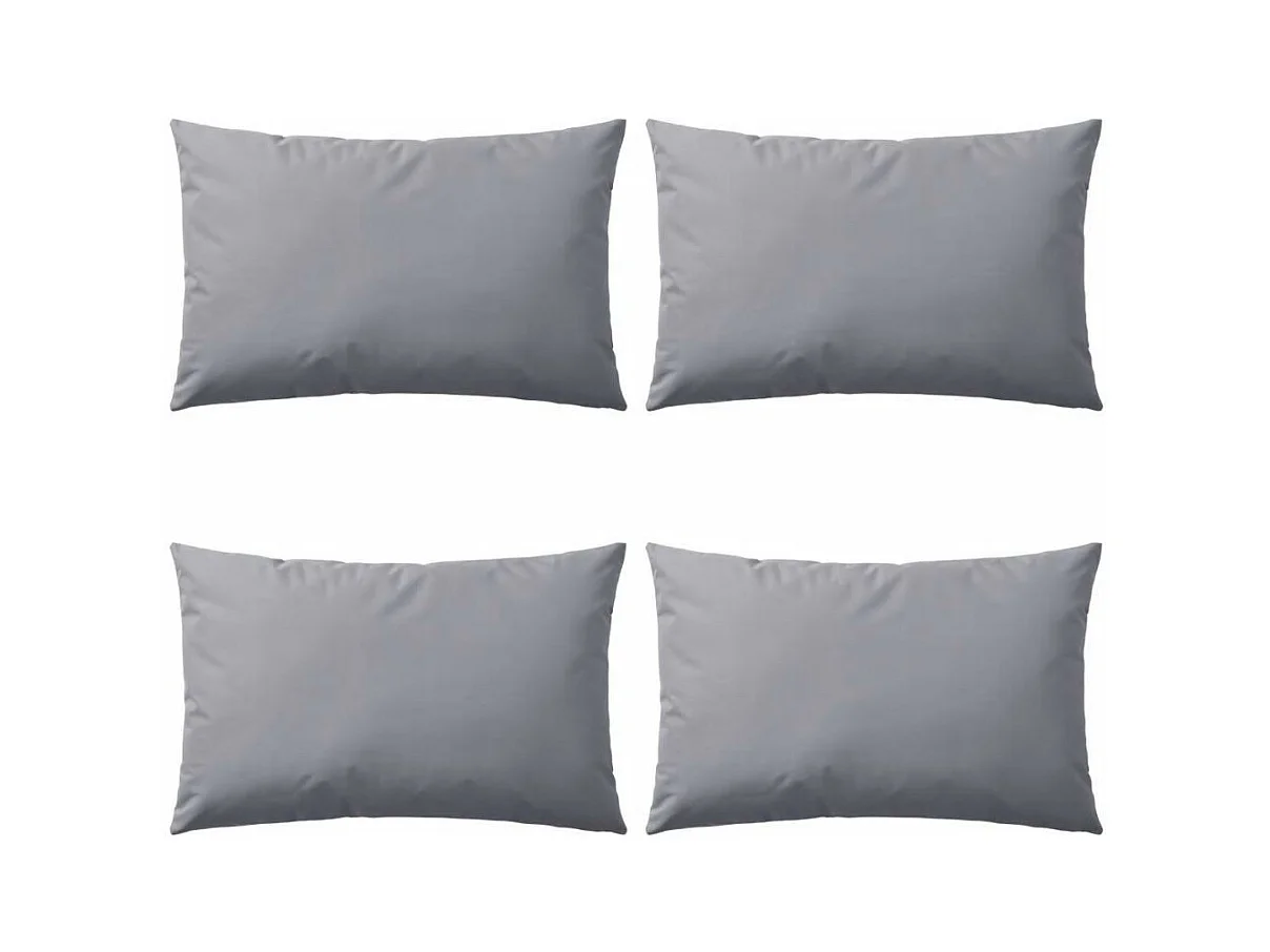 Oreiller d'extérieur 4 pièces 60x40 Gris