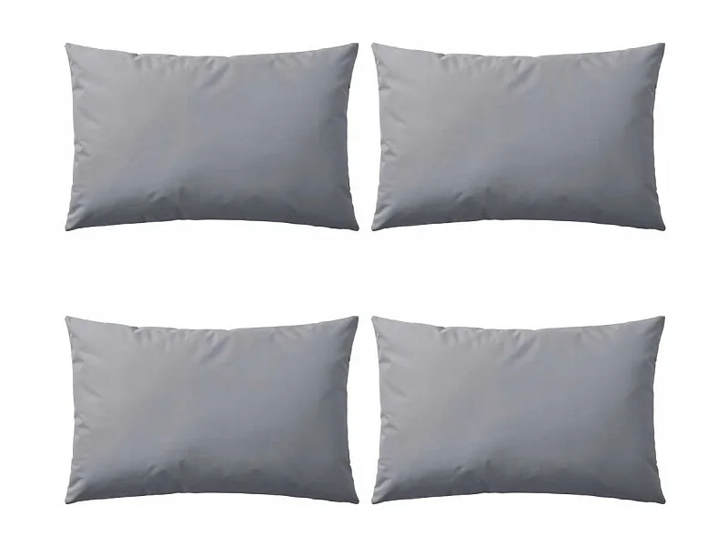 Oreiller d'extérieur 4 pièces 60x40 Gris