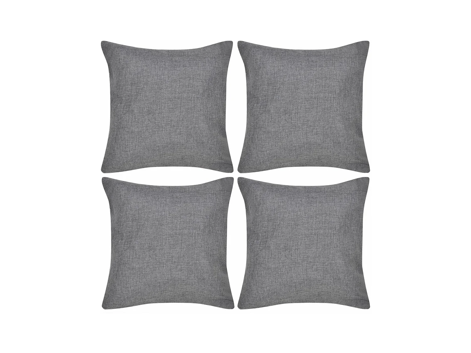 Housses de coussin 4 pcs Aspect de lin Anthracite 40x40