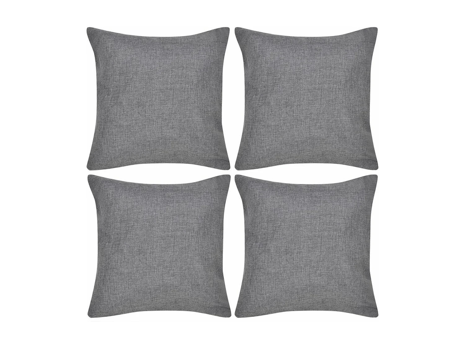 Housses de coussin 4 pcs Aspect de lin Anthracite 40x40